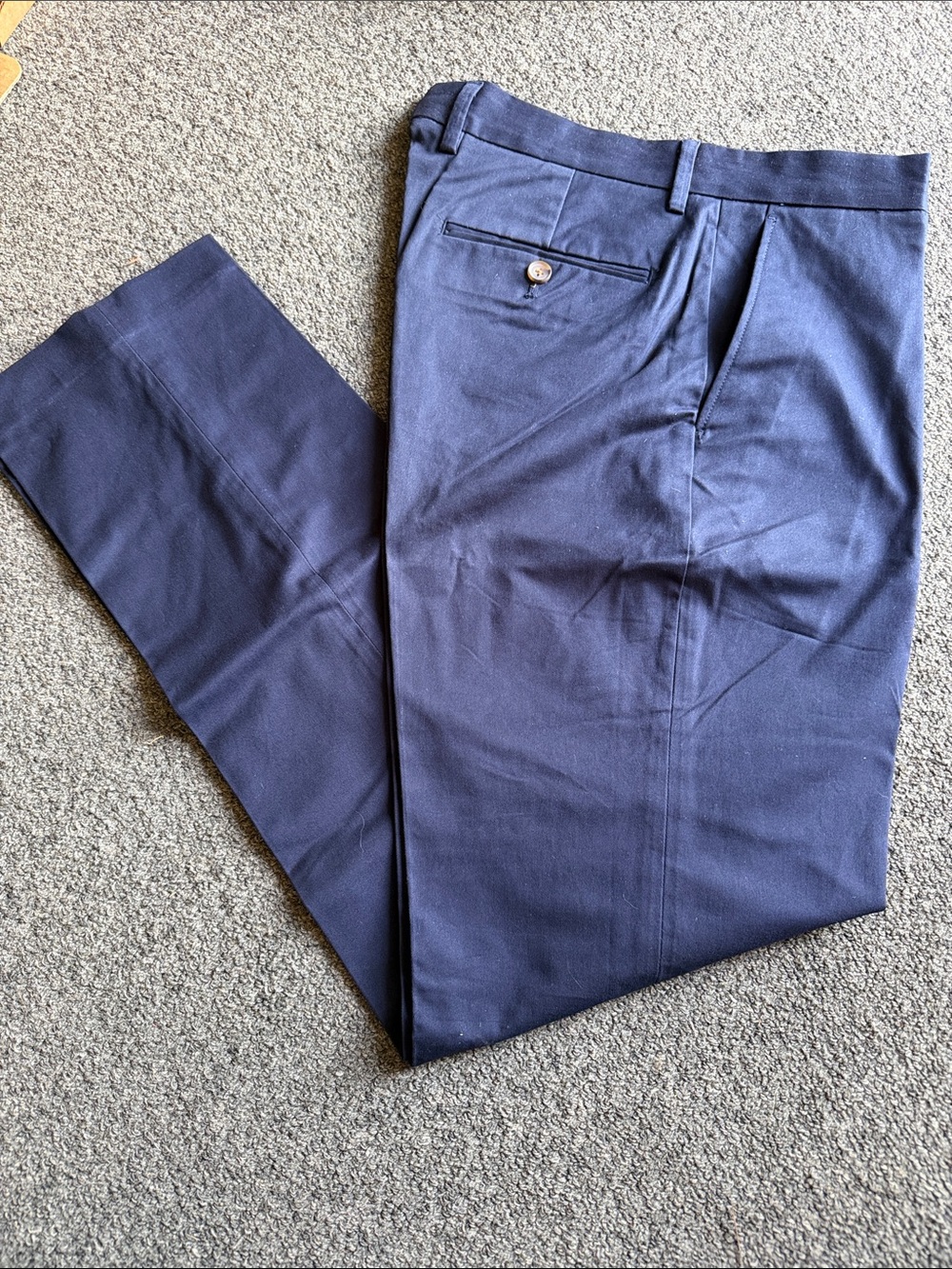 J. Crew Men's Navy Blue Dress Pants - Slim Tailored Trousers